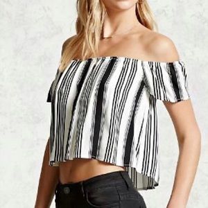 Off the Shoulder Striped Top
